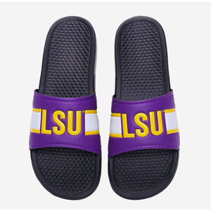 Louisiana State University Sandals Mens Size Large Split Logo NCAA Sports Slides